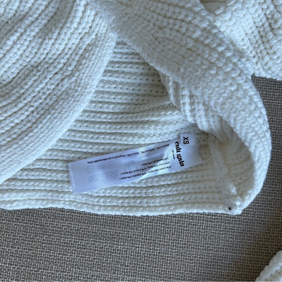 NEW Cult Gaia Elyse Knit Cropped Top - Off White - Picture 10 of 10